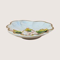 Vintage Capodimonte Cherub Relief Porcelain Trinket Dish