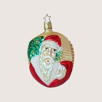 Vintage Inge-Glas Santa Blown Glass Christmas Ornament