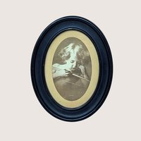 Vintage M. B. Parkinson Cupid Asleep Framed Print