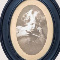 Vintage M. B. Parkinson Cupid Asleep Framed Print