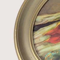 Vintage Ann Allaben Chico And Elena Oval Portrait Prints Pair