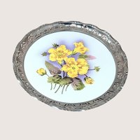 Antique BMF Germany Floral Porcelain Serving Tray