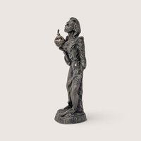 Vintage Pewter Queen Sorceress Figurine Sovereign Orb