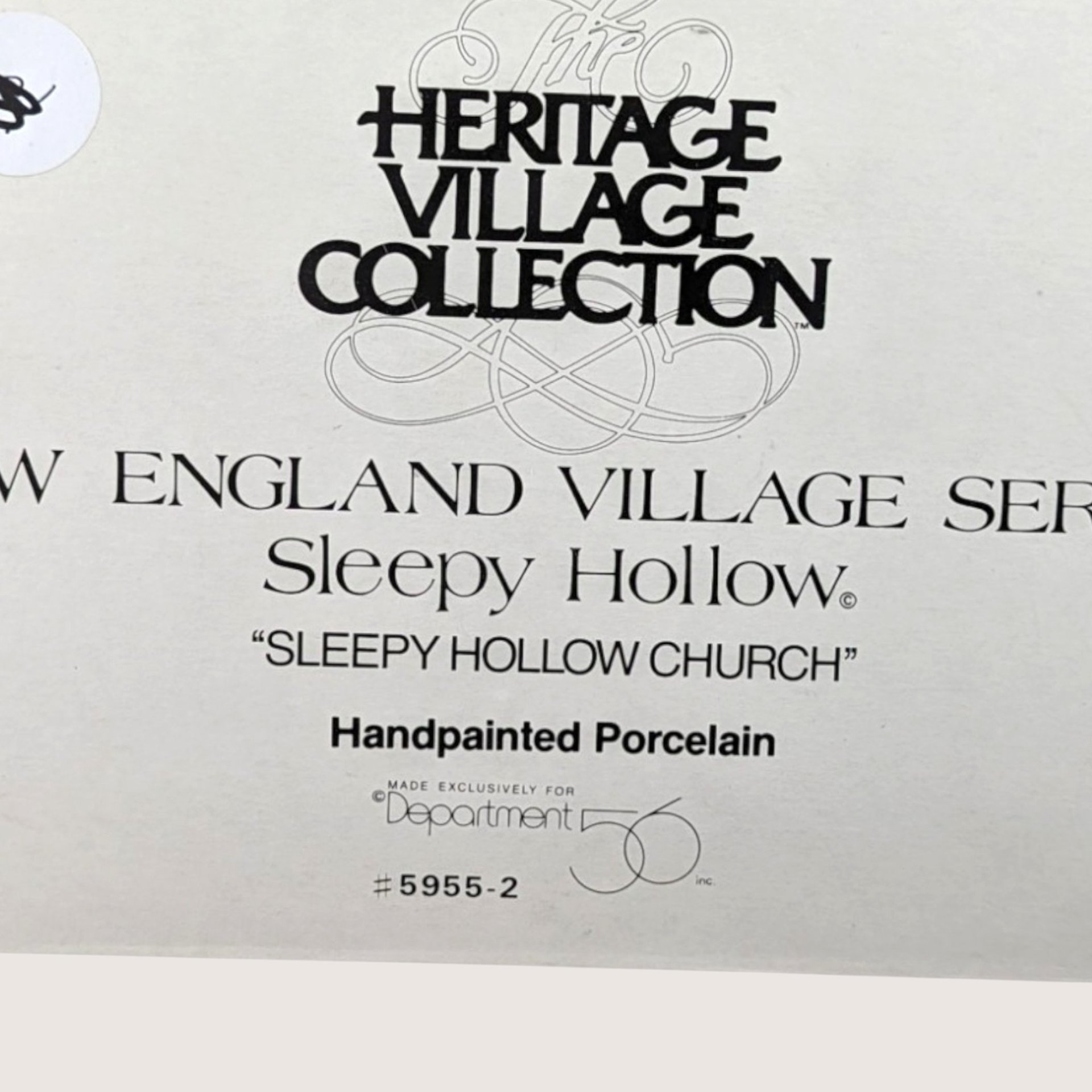 Vintage Department 56 Sleepy Hollow Church