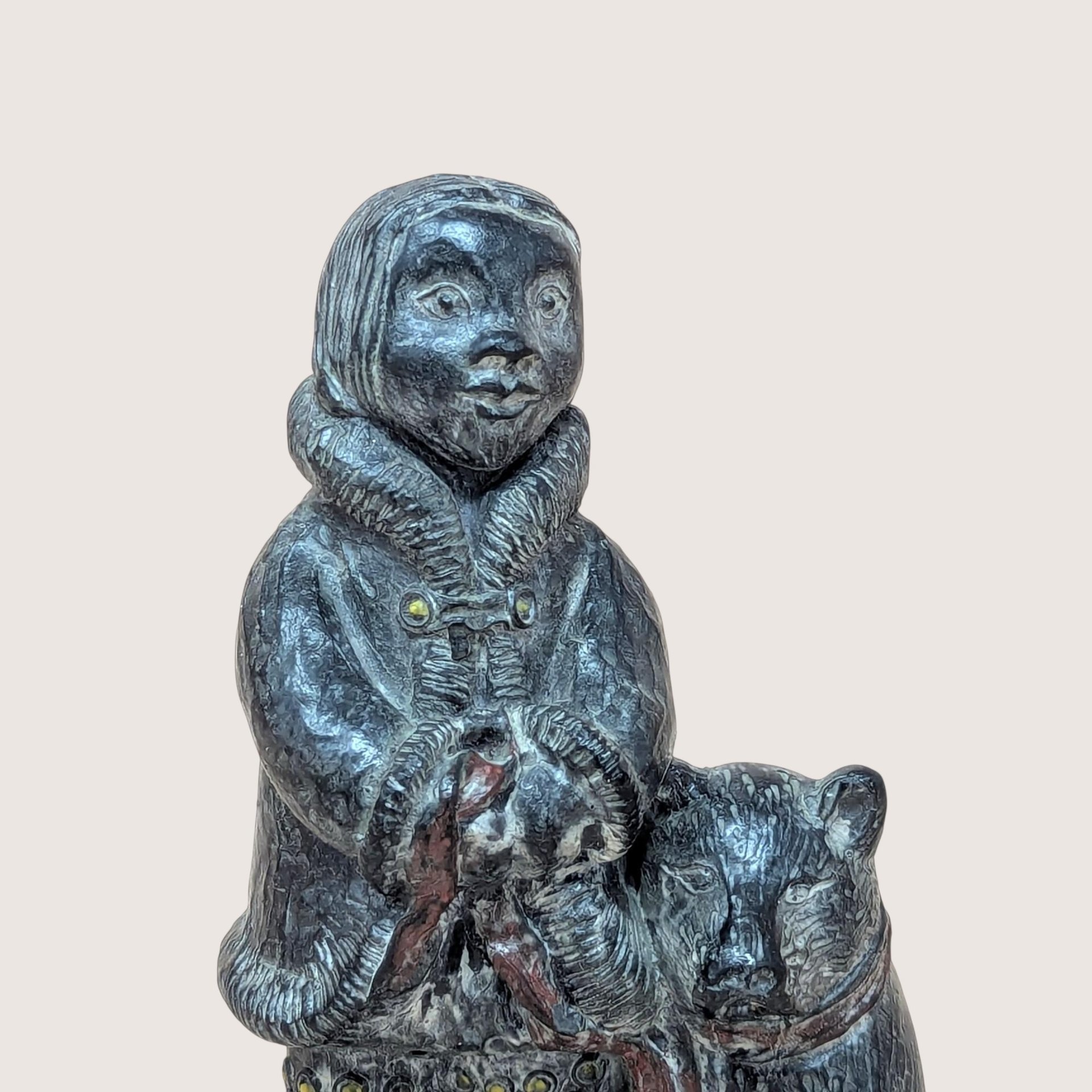 Vintage Wolf Originals Arctic Figure And Dog Sculpture