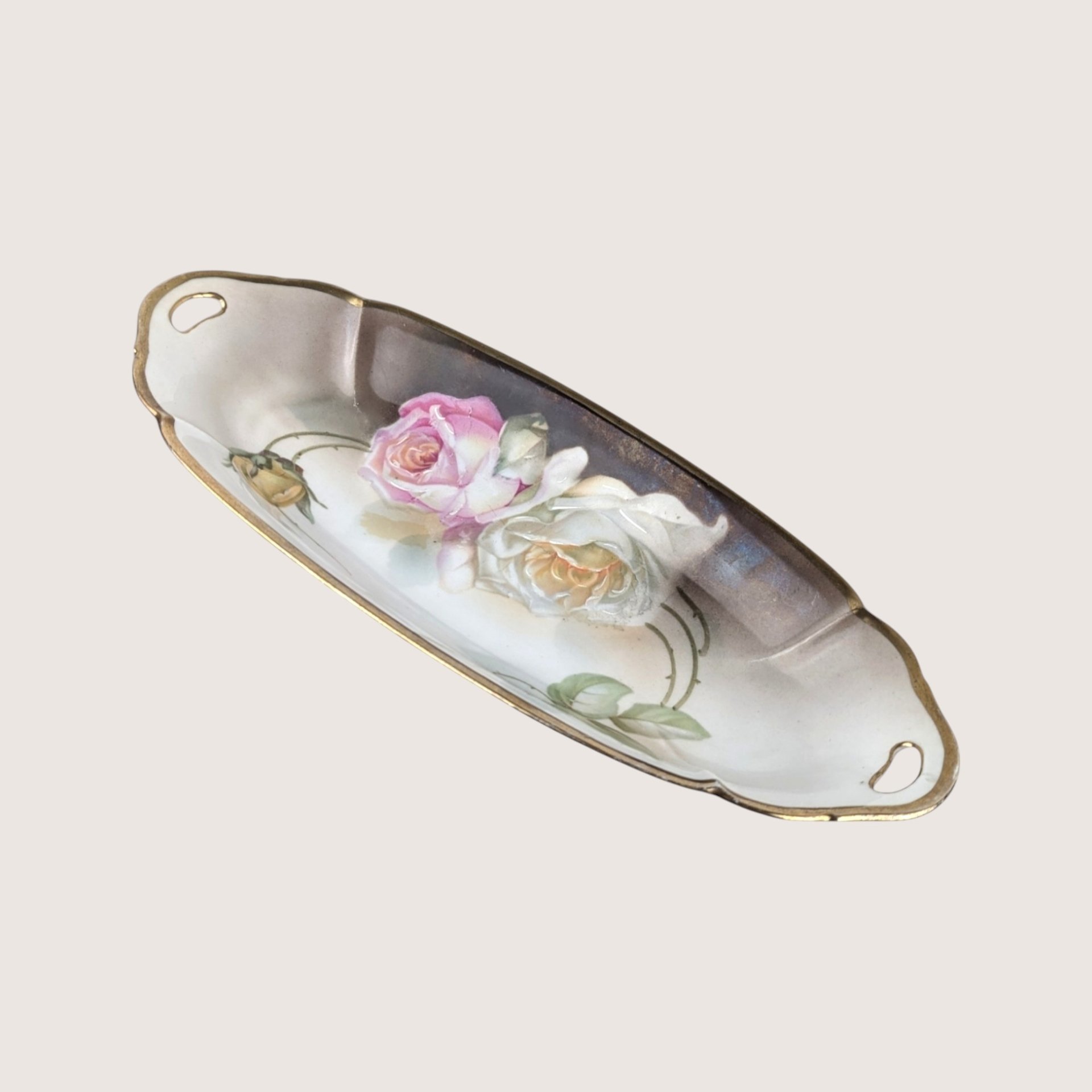Antique Suhl Germany Porcelain Celery Tray