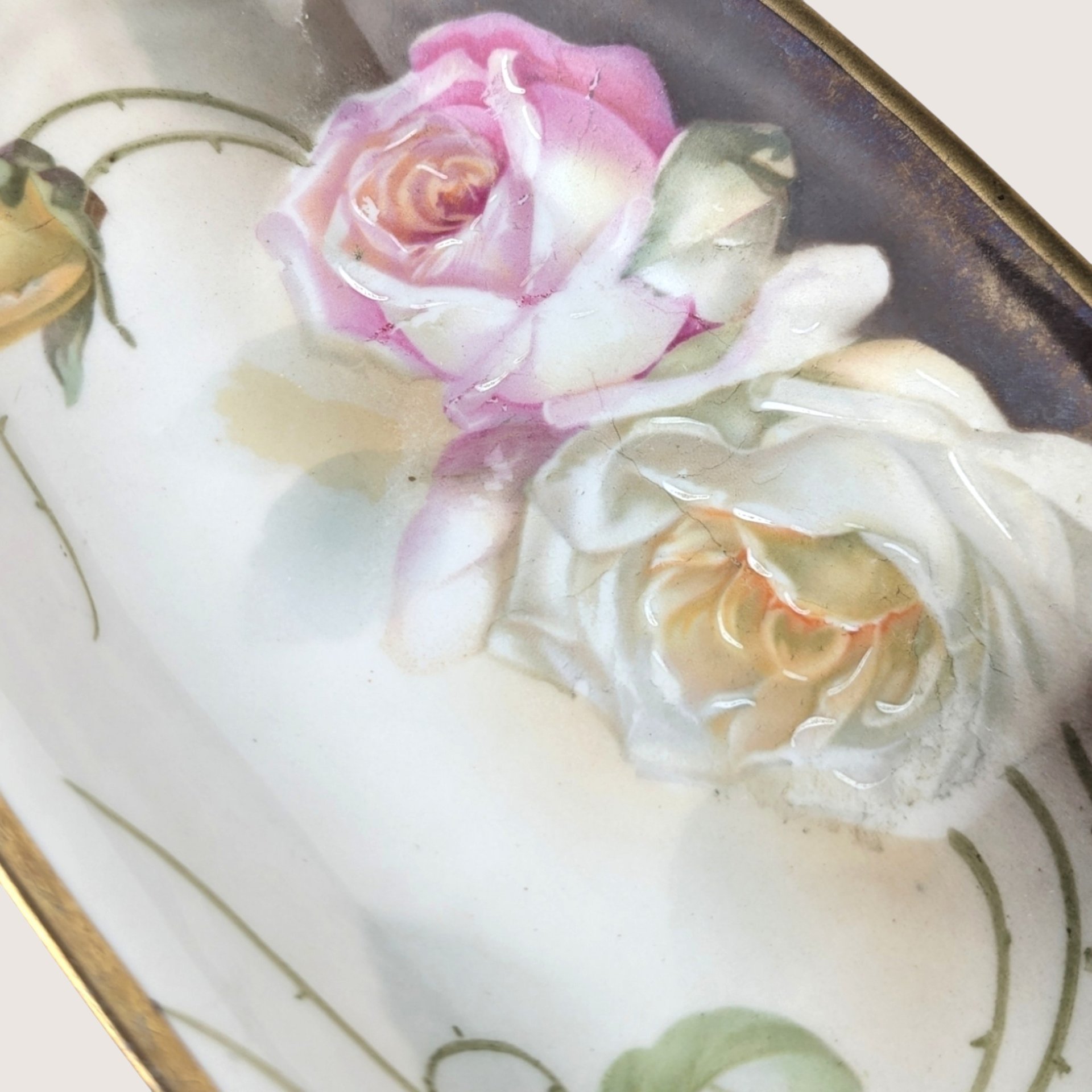 Antique Suhl Germany Porcelain Celery Tray