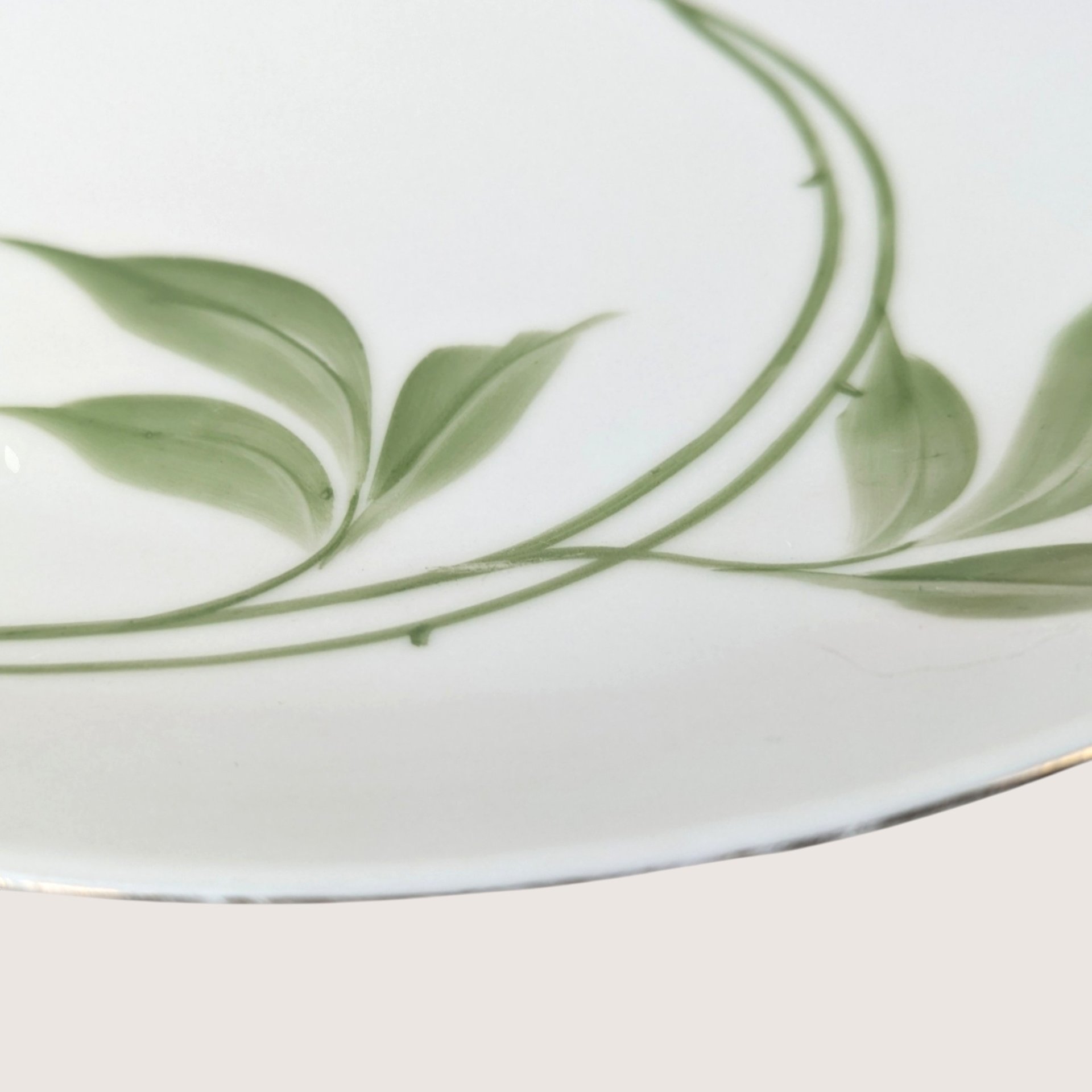 Antique ZS and Co Bavaria Porcelain Handled Tray