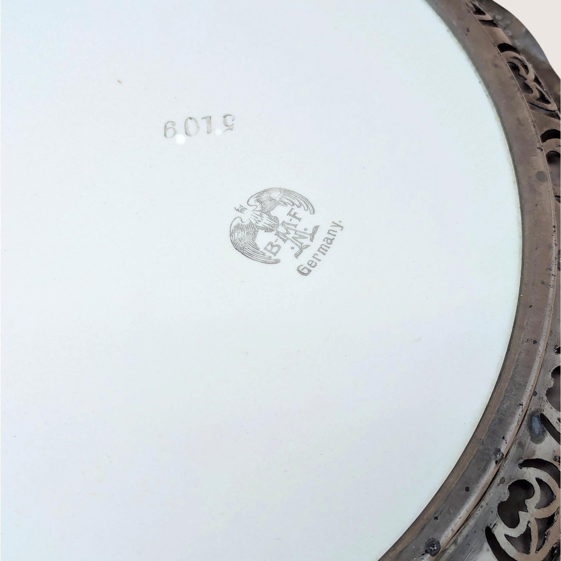 Antique BMF Germany Floral Porcelain Serving Tray