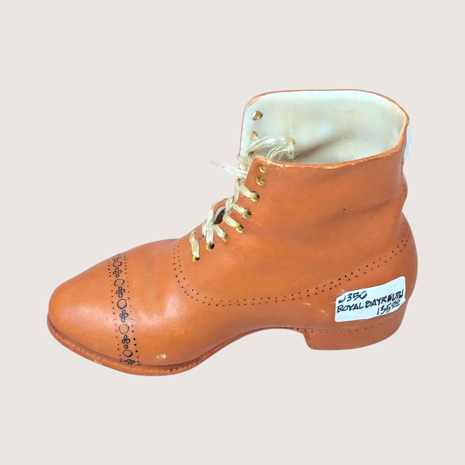 Antique Royal Bayreuth Ceramic Boot Figurine