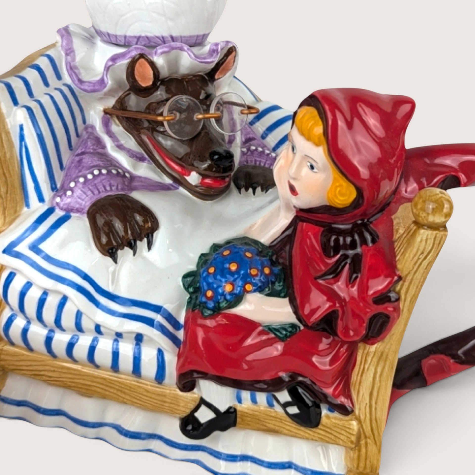 Vintage Dept 56 Little Red Riding Hood Teapot Set
