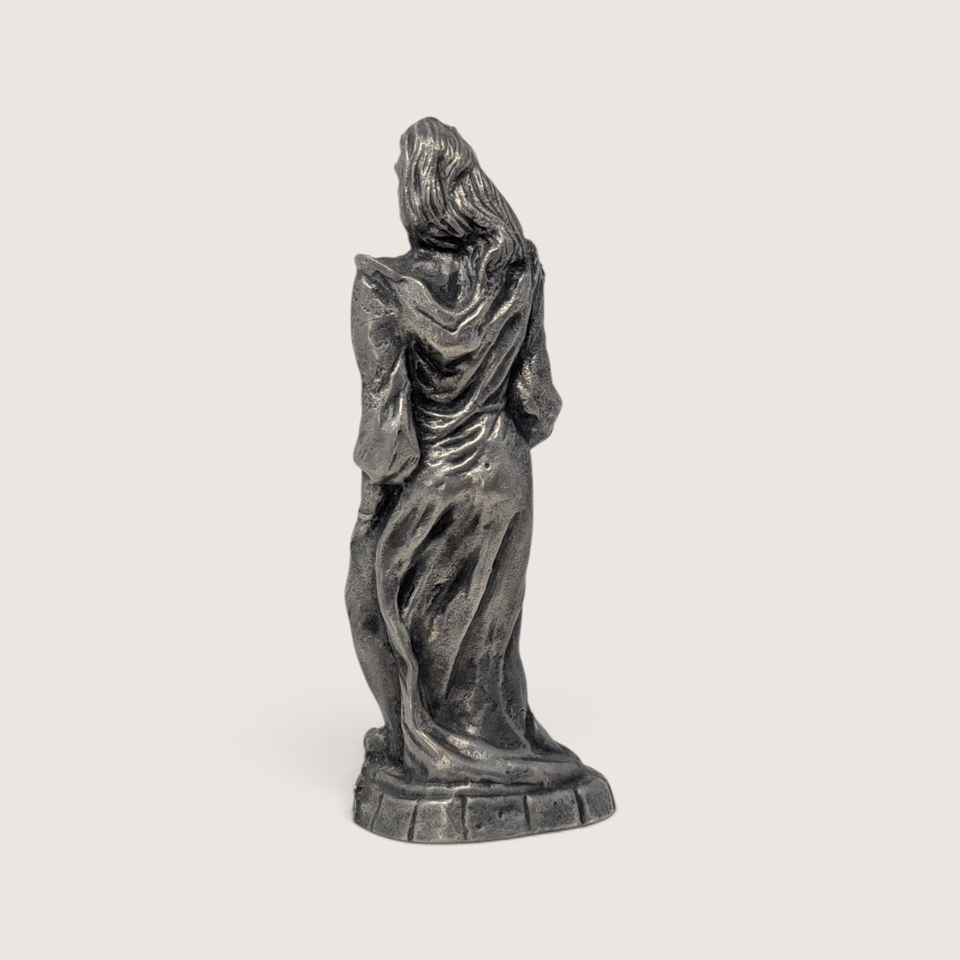 Vintage Pewter Queen Sorceress Figurine Sovereign Orb