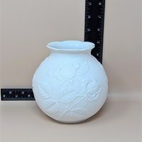1980s Kaiser West Germany Bisque Vase with Embossed Roses