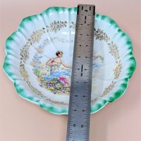 1900s Dresden China Scalloped Bowl 