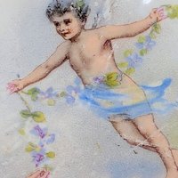 1900s Dresden China Scalloped Bowl 