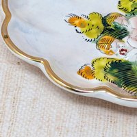 Mid-Century Capodimonte Relief Trinket Dish