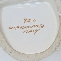 Mid-Century Capodimonte Relief Trinket Dish