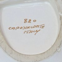 Mid-Century Capodimonte Relief Trinket Dish