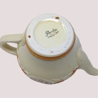 Mid Century Porcelier Ceramic Brown Medallion Teapot