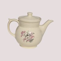 Mid Century Drip-O-Lator Ceramic Pink Floral Coffee Pot
