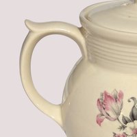 Mid Century Drip-O-Lator Ceramic Pink Floral Coffee Pot