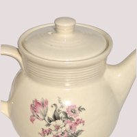 Mid Century Drip-O-Lator Ceramic Pink Floral Coffee Pot