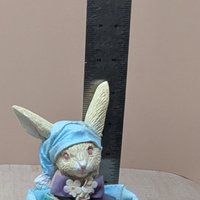 Vintage Silvestri Bedtime Bunny Pair – Spring Fabric-Mache Figures