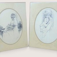 Vintage 1975 Sharon Johnson Mother and Child Prints