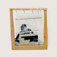 Mid Century Native American Handmade Weaver Figurine with Loom