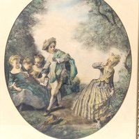 1940s Nicolas Lancret Framed Seesaw & Dropping Hankie Framed Prints