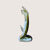 Mid-Century Icet Venezuela "Emerald Prayer" Art Glass Sculpture