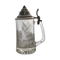 Canadian Goose Glass Beer Stein, Etched Goose Stein, Collectible Stein, Gift for Beer Lover, Nature-Themed Drinkware