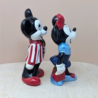1970s "Dapper" Mickey & Minnie – Vintage 9-inch Hand-Painted Figurine Set