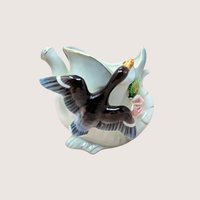 1950s Thames Japan Duck Ceramic Watering Can Figural Vase