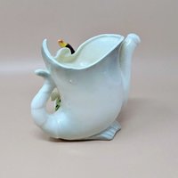 1950s Thames Japan Duck Watering Can – Vintage Hand-Painted Ceramic Figural Vase