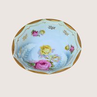 Antique P.K. Silesia Floral Porcelain Bowl
