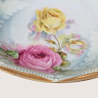 Antique P.K. Silesia Floral Porcelain Bowl