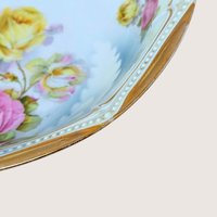 Antique P.K. Silesia Floral Porcelain Bowl