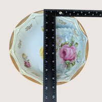 Antique P.K. Silesia Floral Porcelain Bowl