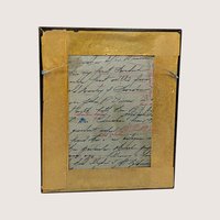 Mid-Century Framed Valentine Collage Shadow Box With Notes