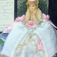 1980s Handmade Mixed Media Perfume Shadow Box Collage