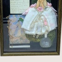 1980s Revlon Jontue Perfume Assemblage Shadow Box Wall Art