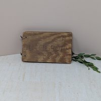 1948 Hand-Carved Wooden Autograph Book – Vintage High School Ephemera