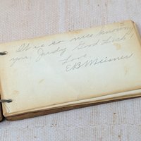 1948 Hand-Carved Wooden Autograph Book – Vintage High School Ephemera