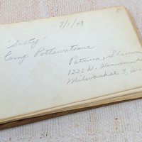 1948 Hand-Carved Wooden Autograph Book – Vintage High School Ephemera