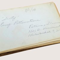 1948 Hand-Carved Wooden High School Autograph Book 