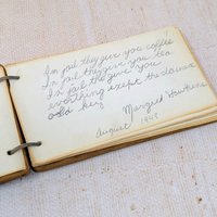 1948 Hand-Carved Wooden High School Autograph Book 