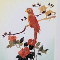 1970s Bamboo Shaving Art Ready to Frame