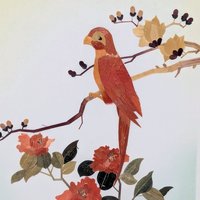 1970s Bamboo Shaving Art Ready to Frame