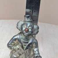 Mid-Century Cast Metal Clown Bank – Vintage Industrial